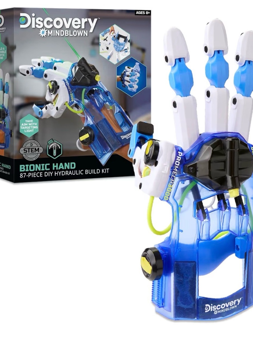 Discovery Mindblown Bionic Hand Kit - Blue, White, Black